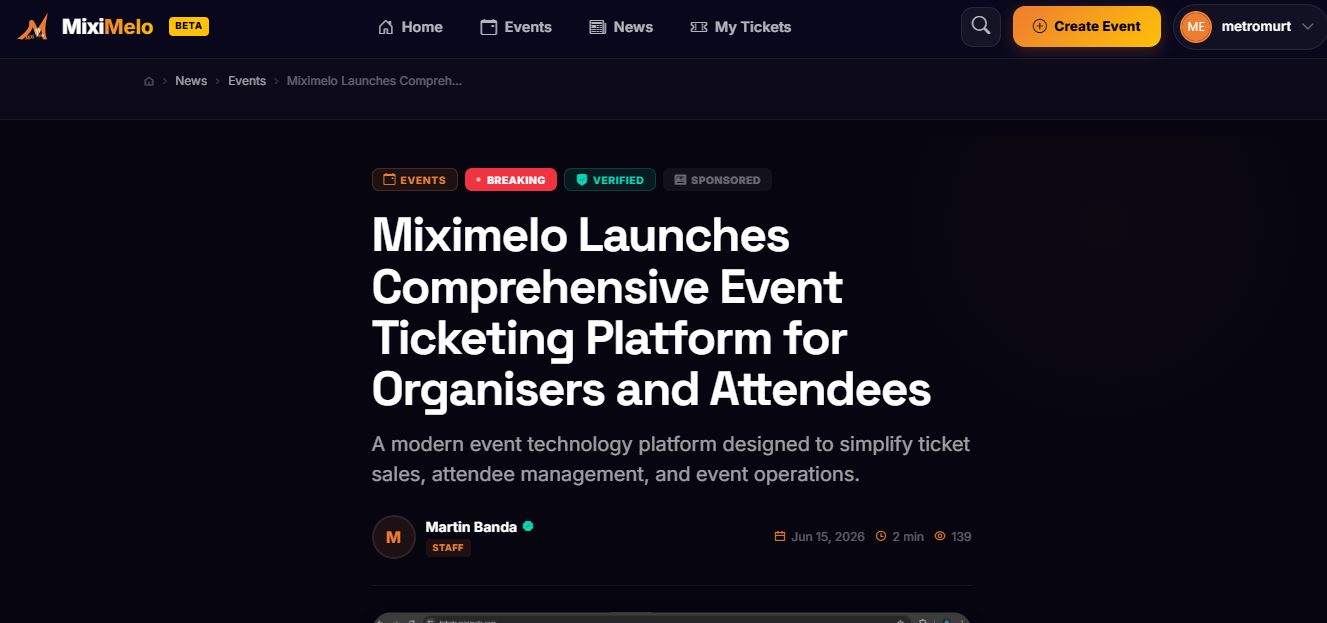 Miximelo Developers Coffee Experience 2026 (Demo Event)